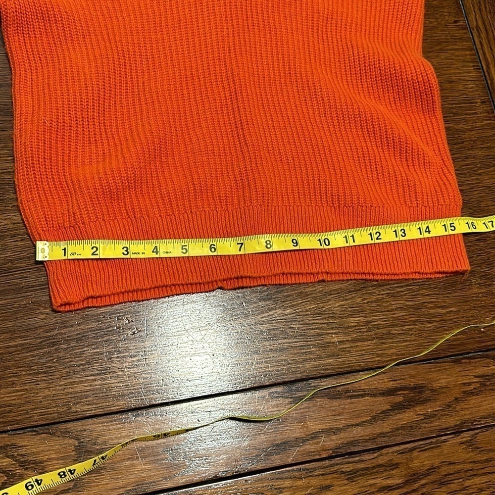 Talbots orange knit zip sweater size S - Picture 6 of 9